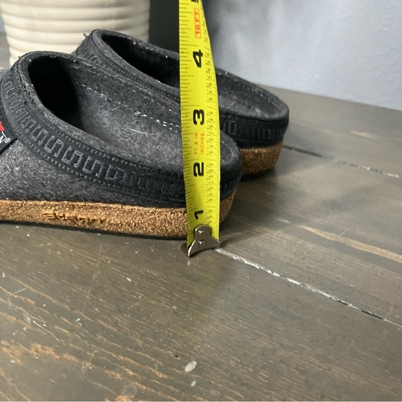 Stegmann Wool Clogs Size 6 Women Grey cork Slip-on cozy warm fall winter - Picture 9 of 10